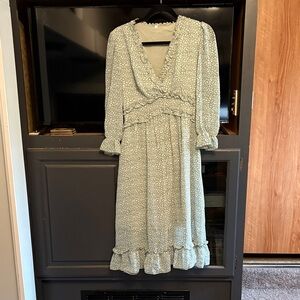 Floral Green Midi Dress